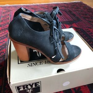 Frye suede Sofia heeled platform sandal